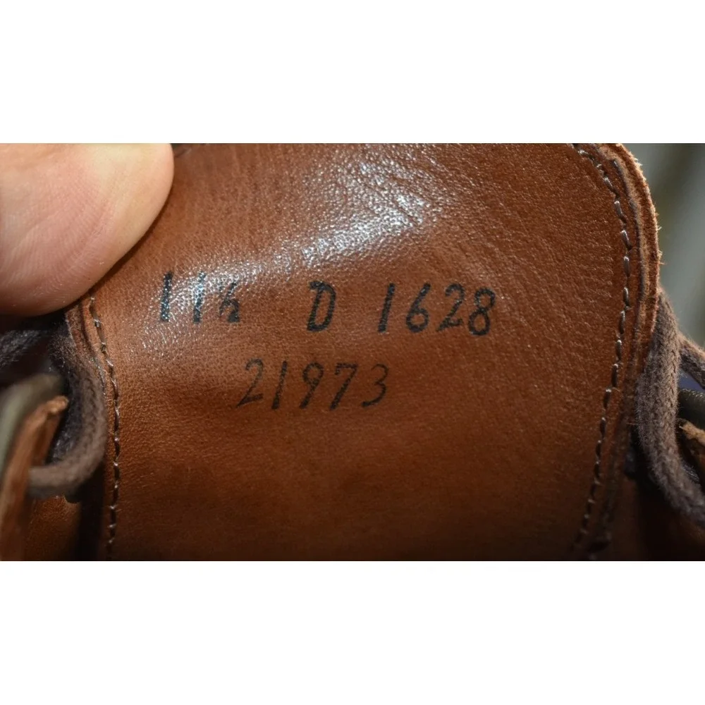 Allen Edmonds Walton Men's Shoes Size 11.5 Split Toe Oxford Derby Brown Leather